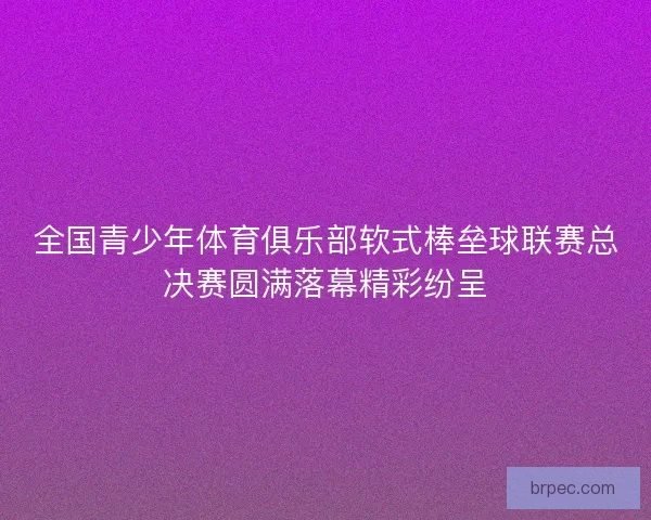 全国青少年体育俱乐部软式棒垒球联赛总决赛圆满落幕精彩纷呈